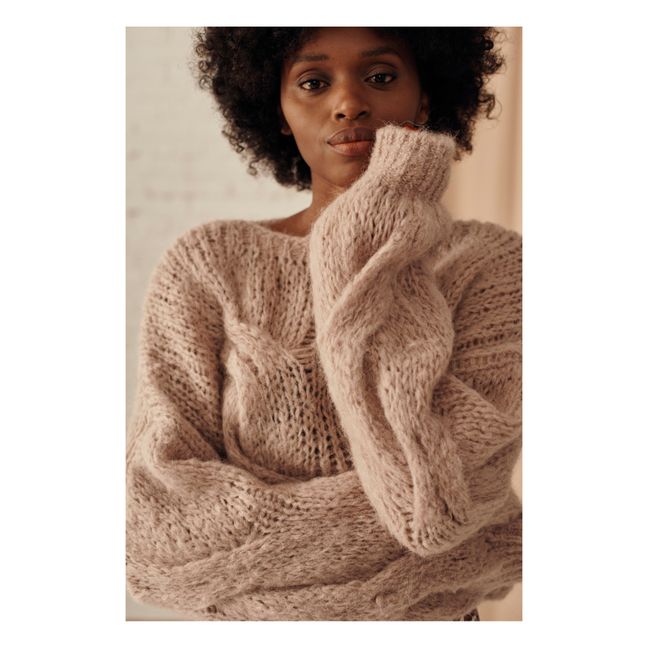 Divya Kid Mohair Jumper - Women’s Collection  | Dusty Pink
