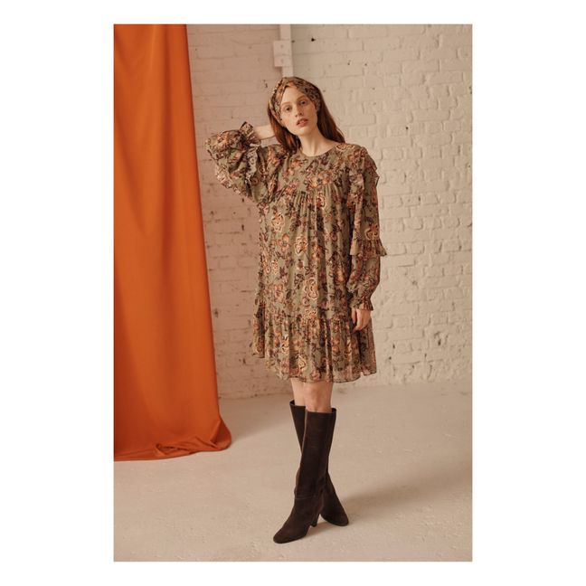 Ottela Silk Dress - Women’s Collection - Sage