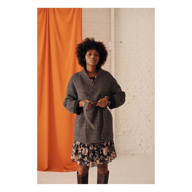 Ottela Silk Dress - Women’s Collection  | Gris Antracita