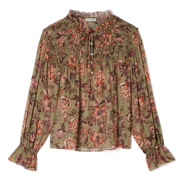 Blusa de seda Naomie - Colección Mujer  | Salvia