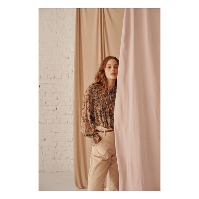 Blusa de seda Naomie - Colección Mujer  | Salvia