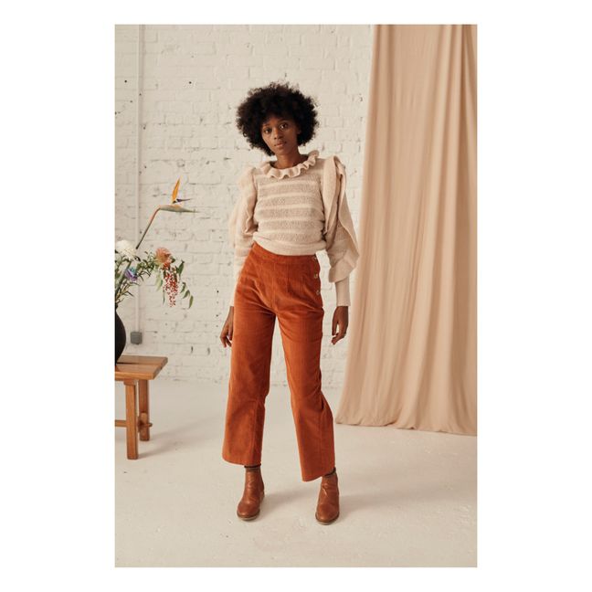 Pantalon Velours Côtelé Beatriz - Collection Femme  | Caramel