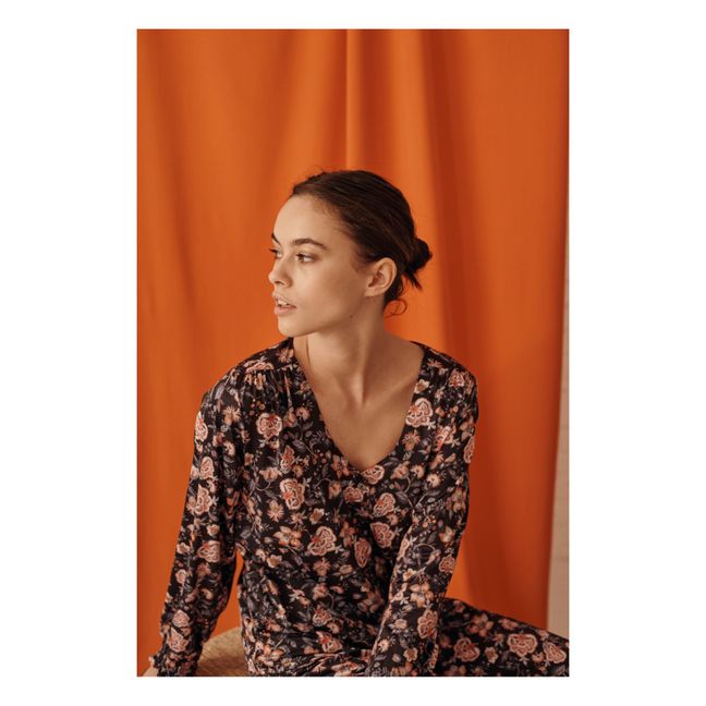 Haut de Pyjama Polyester Recyclé Lorie - Collection Femme - Gris anthracite