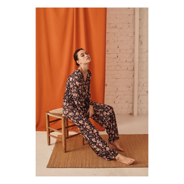 Haut de Pyjama Polyester Recyclé Lorie - Collection Femme  | Gris anthracite