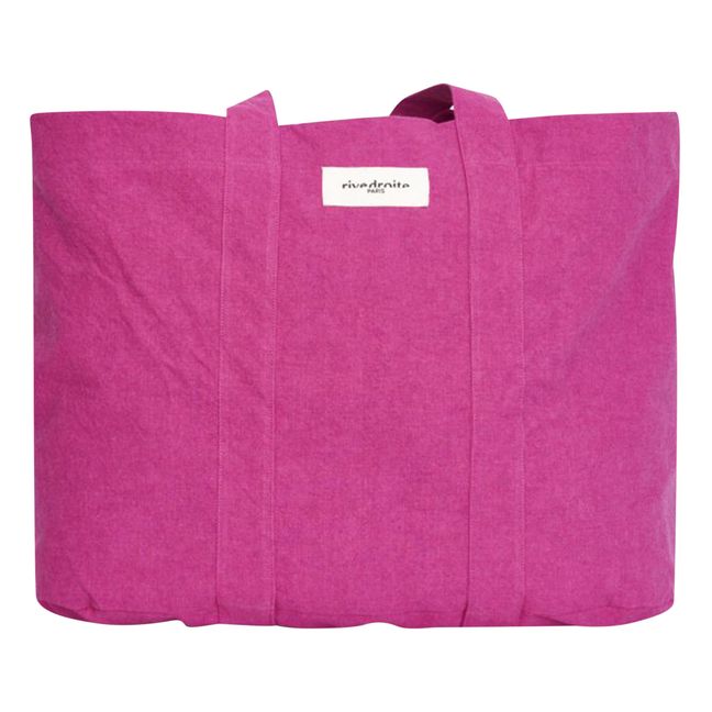 Marcel Recycled Cotton Tote Bag Fuchsia