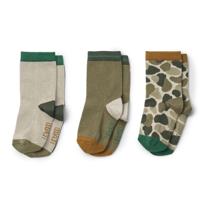 Silas Socks - Set of 3 Khaki- Produktbild Nr. 0