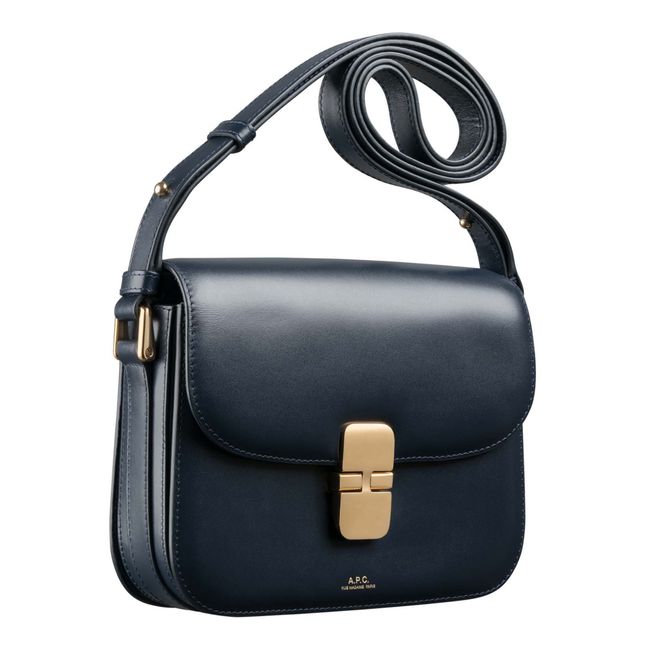Grace Small Smooth Leather Bag | Azul Marino