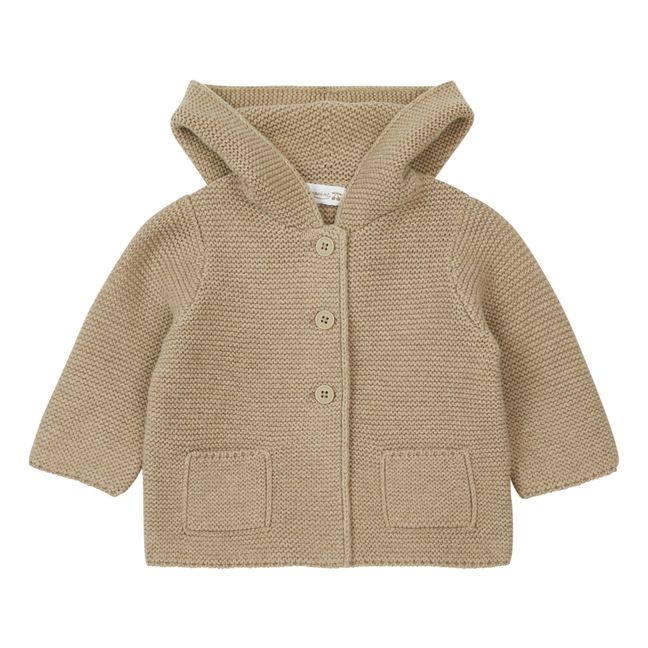 Texane Cotton and Woollen Jacket | Taupe brown