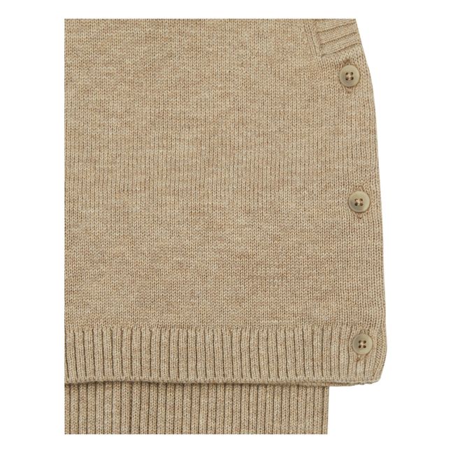 Pullover + Leggings aus Baumwolle und Wolle Basilio | Maulwurfsfarben