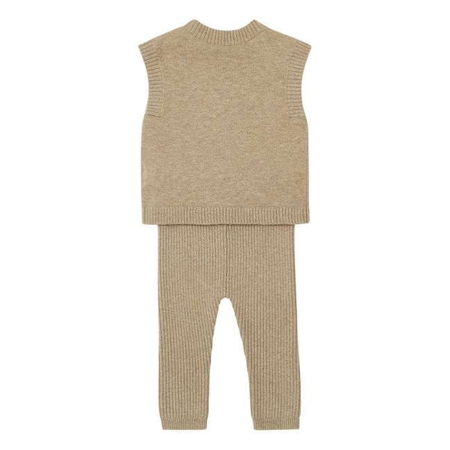 Jersey + Legging de algodón y lana Basilio | Topo