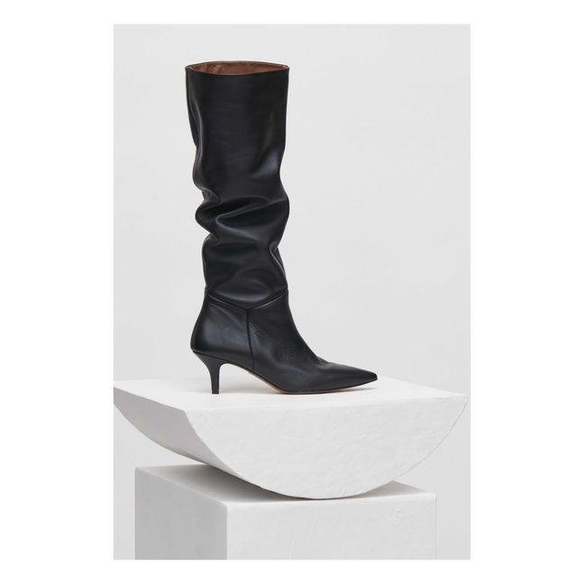 Elena Leather Boots | Schwarz