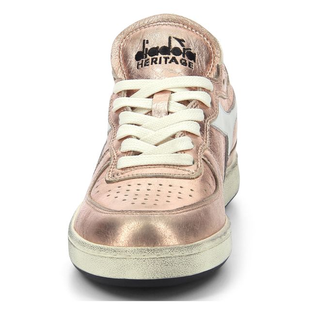 WN Row Cut Silver Used Sneakers Oro rosado