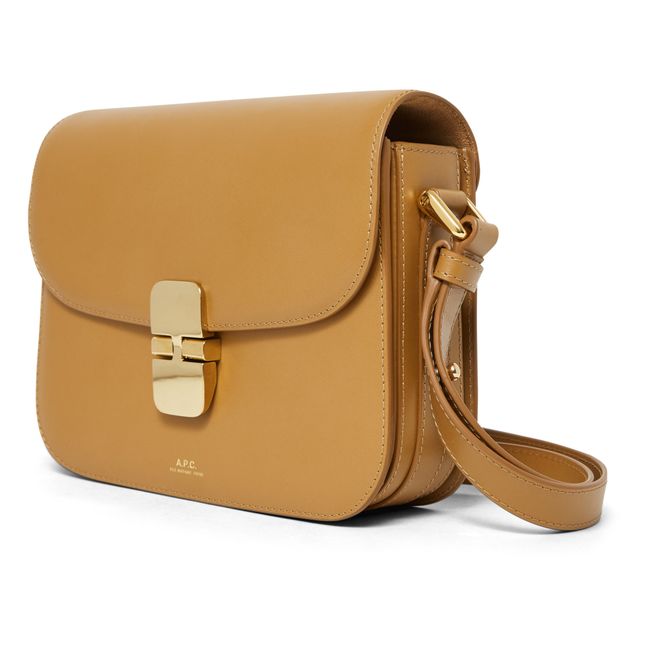 Grace Small Smooth Leather Bag Beige