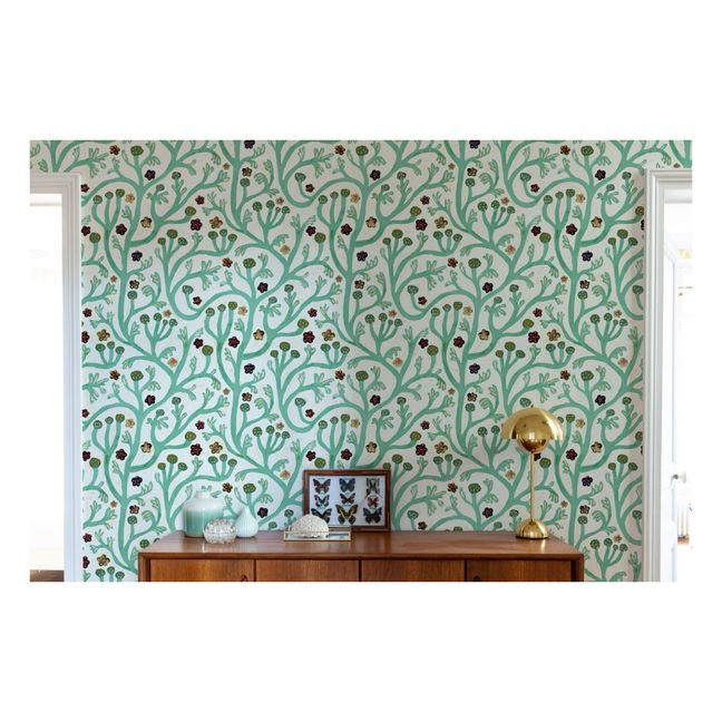 Cottage Wallpaper - 3 Panels | Green