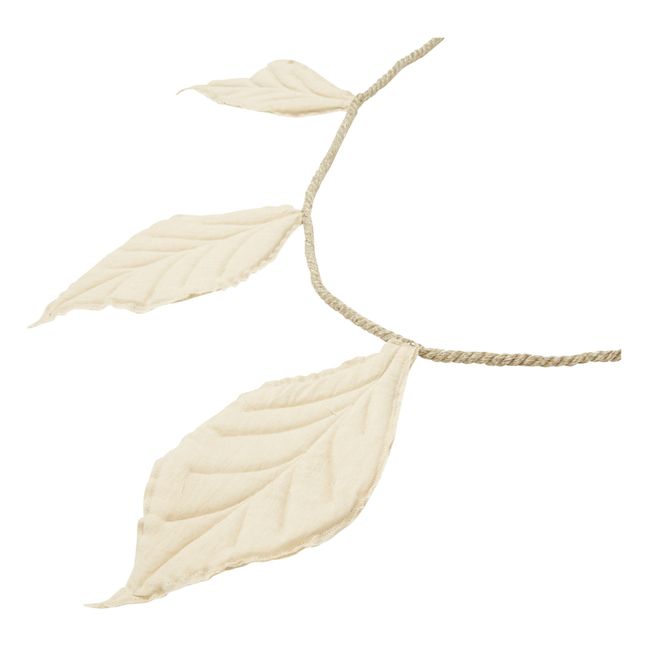 Linen Leaf Garland Ivory