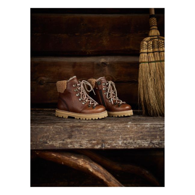 Gefütterte Boots Shearling Winter | Braun