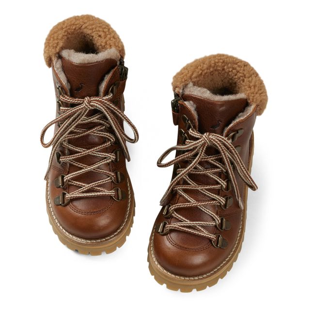 Winter Shearling Lined Boots  Marrón
