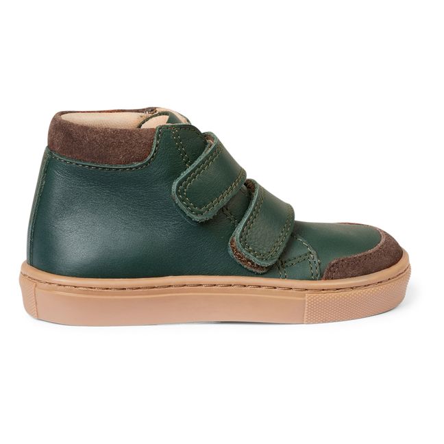 Toasty Fleece Lined Velcro Sneakers | Dark green