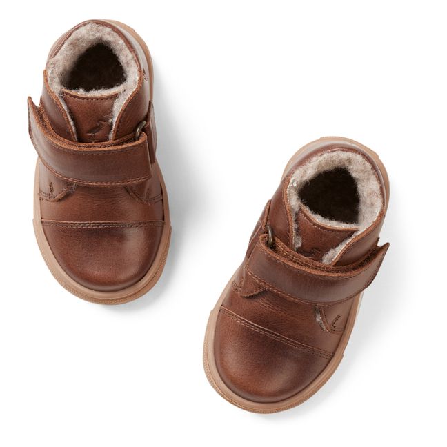 Toasty Kicks Fur-Lined Velcro Boots | Marrón
