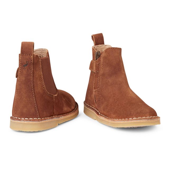 Chelsea Suede Ankle Boots Camel