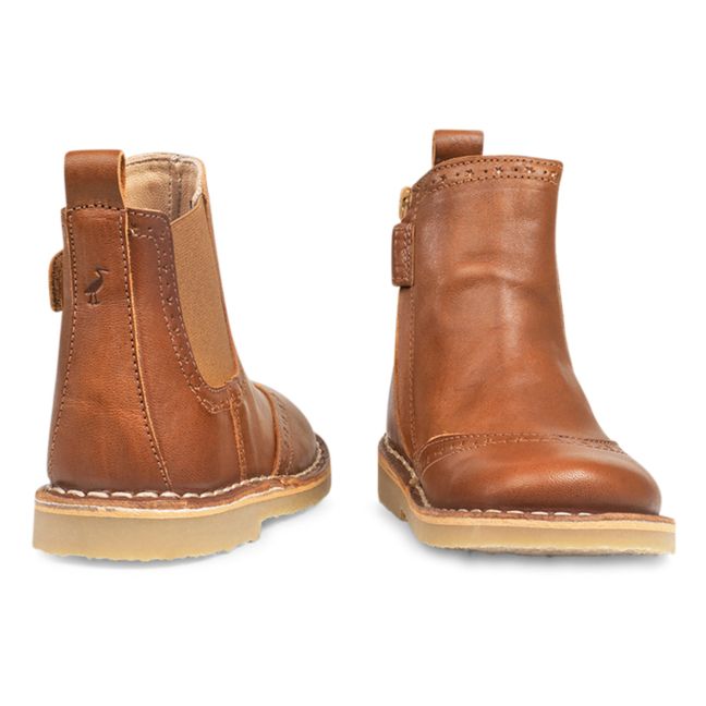 Chelsea Star Ankle Boots Cognac-Farbe