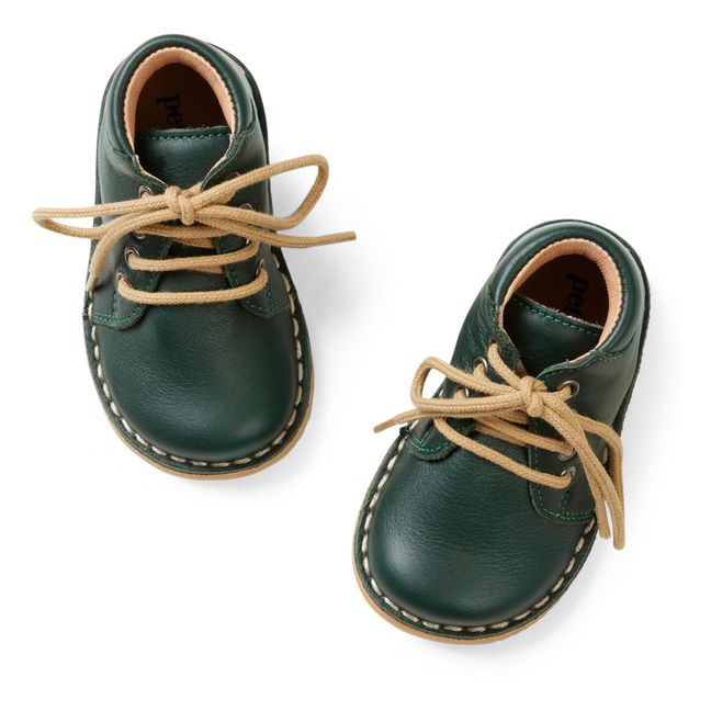 Classic Lace-Up Boots Verde scuro