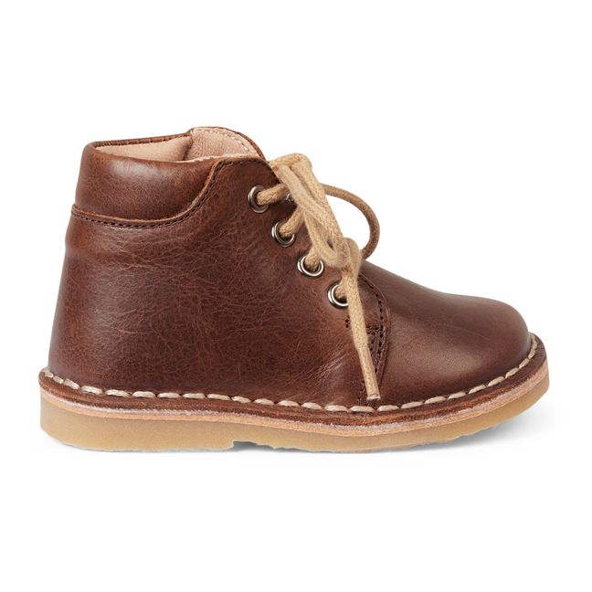 Classic Lace-Up Boots Marrón