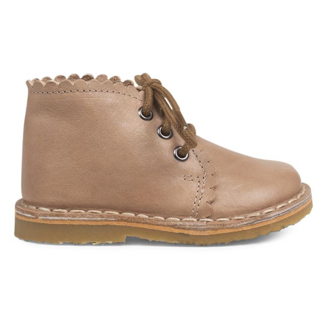Hohe Sneakers mit Schnürsenkel Scallop | Latte