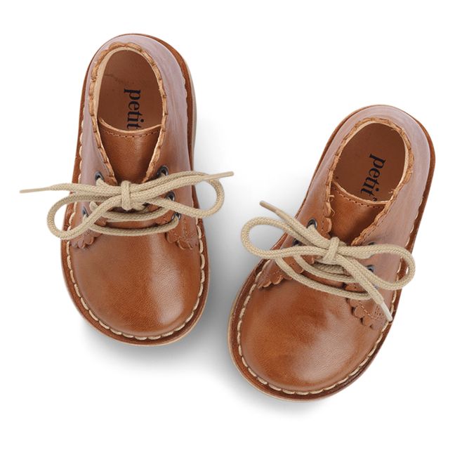 Scallop Boots | Cognac