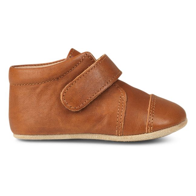 Patucos con velcro | Coñac