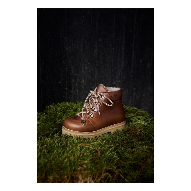 Winter Lace Fleece Lined Classic Boots Marrón