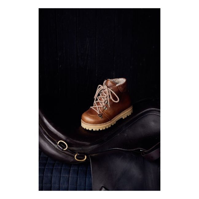 Winter Lace Fleece Lined Classic Boots Brown