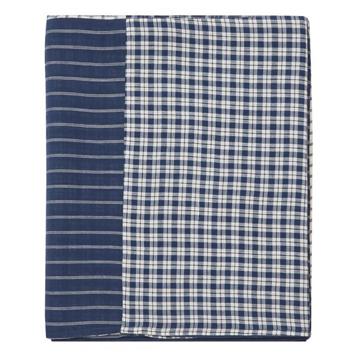 Mantel de algodón Patchwork | Azul Marino- Imagen del producto n°3