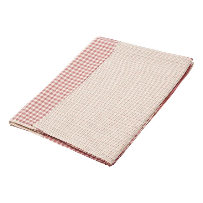 Patchwork Cotton Tablecloth Pink