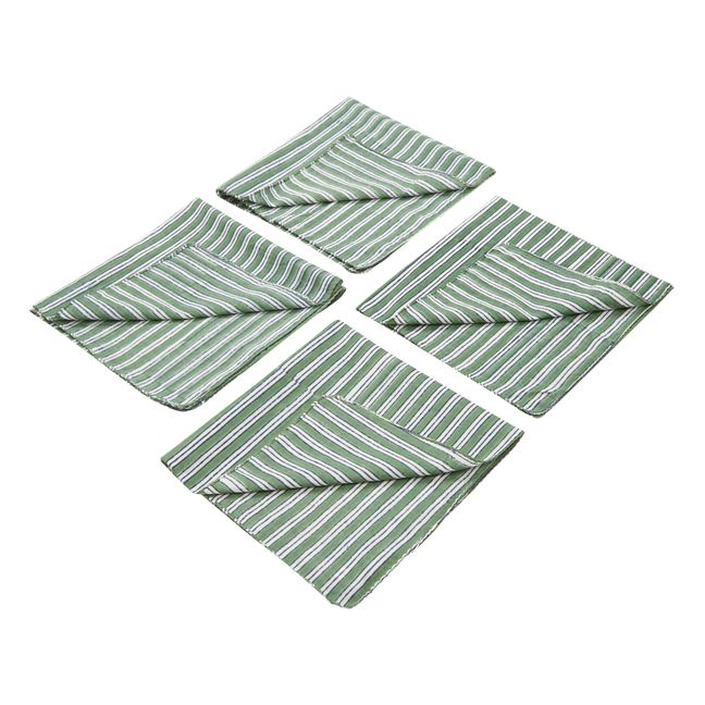 Serviette Dum Dum aus Baumwolle - 4er-Pack | Grün
