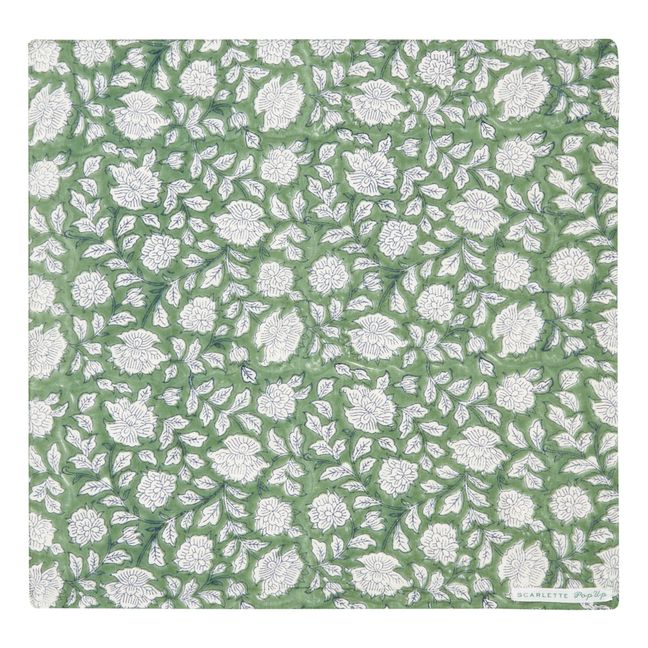 Gaya Cotton Napkins - Set of 4 | Green