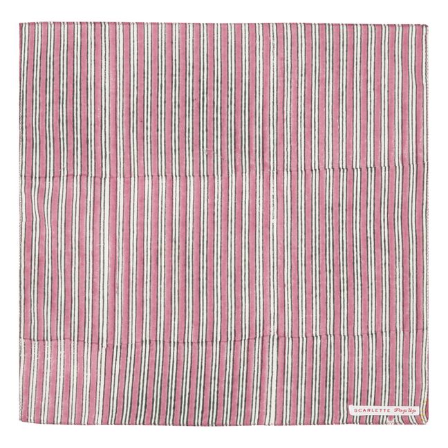 Dhule Hand Printed Cotton Napkins - Set of 4 Pink