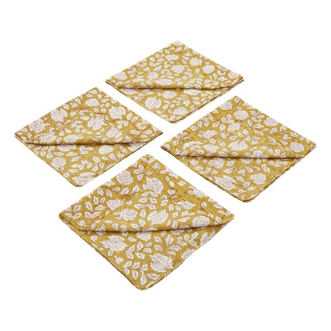 Shimoga Cotton Napkins - Set of 4 | Ochre