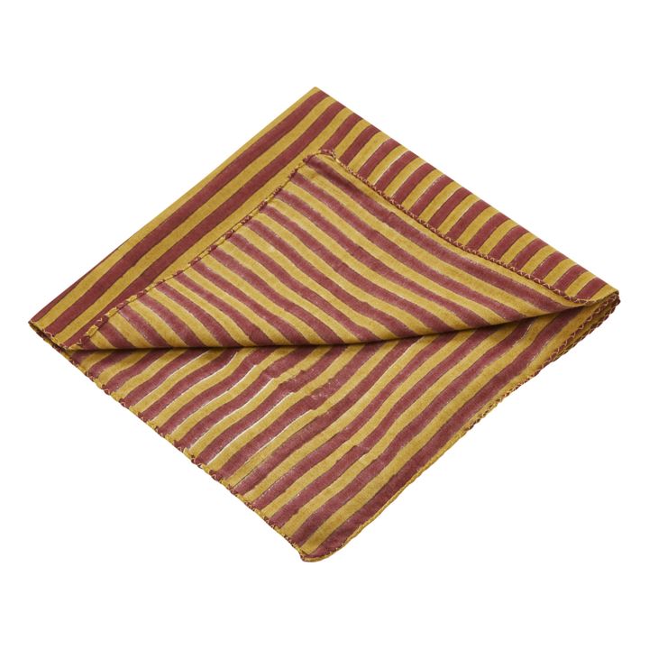 Serviettes de table Chandrapur en coton - Set de 4 Ocre- Image produit n°0