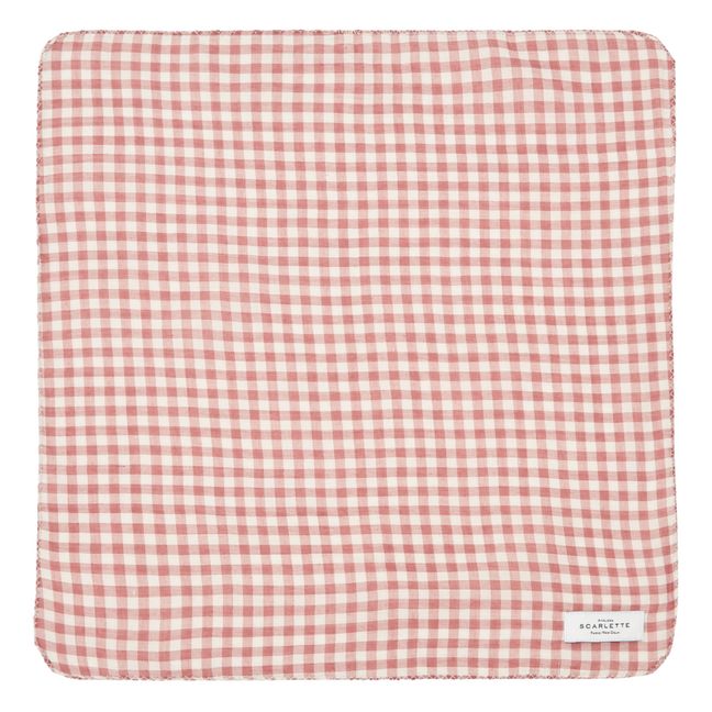 Mousson Hand Printed Cotton Napkins - Set of 4 Rosso