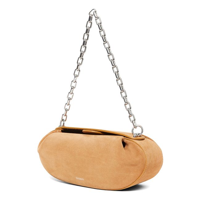 Dinner Roll Leather Bag | Camel