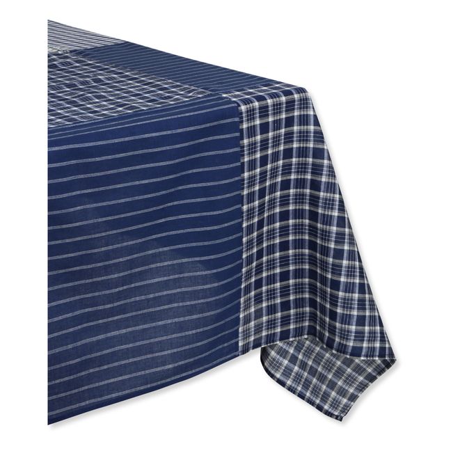 Tovaglia Patchwork in cotone | Blu marino