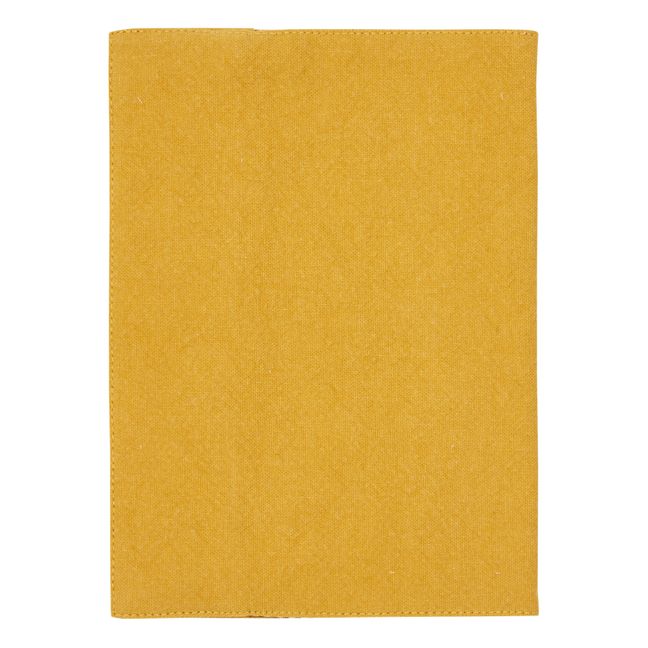 Gabin Recycled Cotton Health Book Cover Mustard