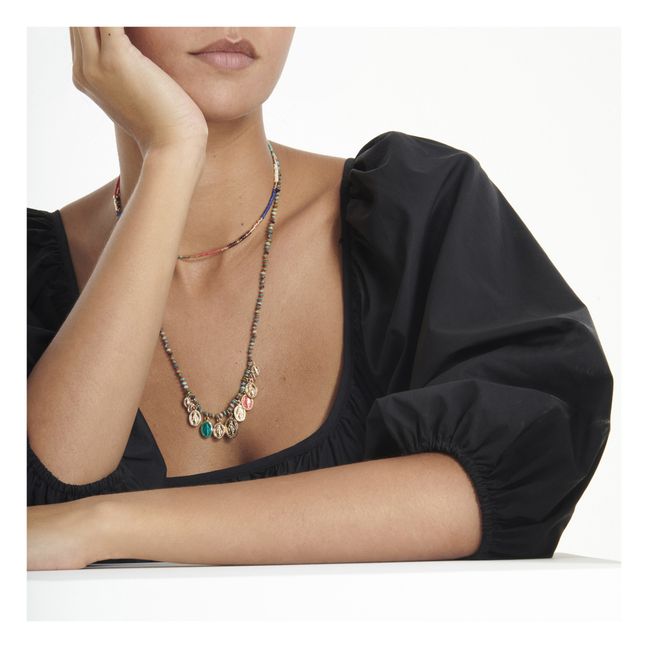 Collier Epure Fil Rouge Turquoise | Rouge