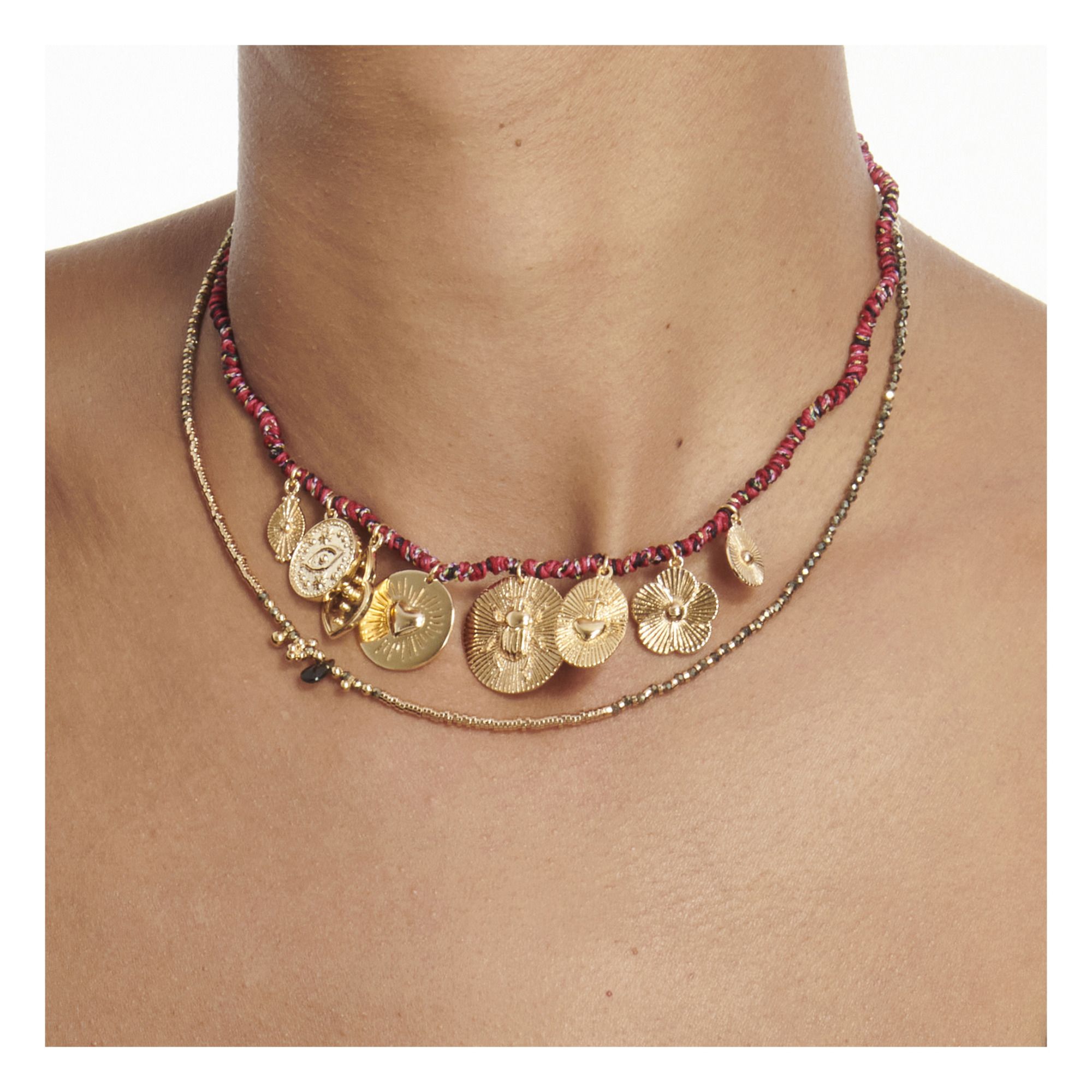 Tisse Pendant Necklace Rosso- Immagine del prodotto n°2