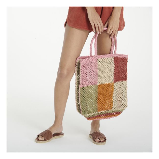 Patchwork Macramé Bag | Pink