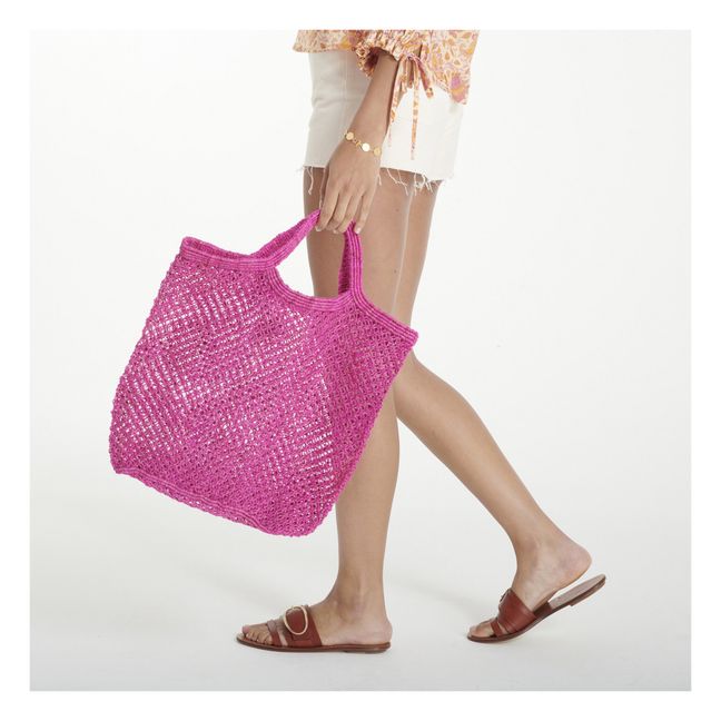 Macramé Shopping Bag | Rosa Fushia