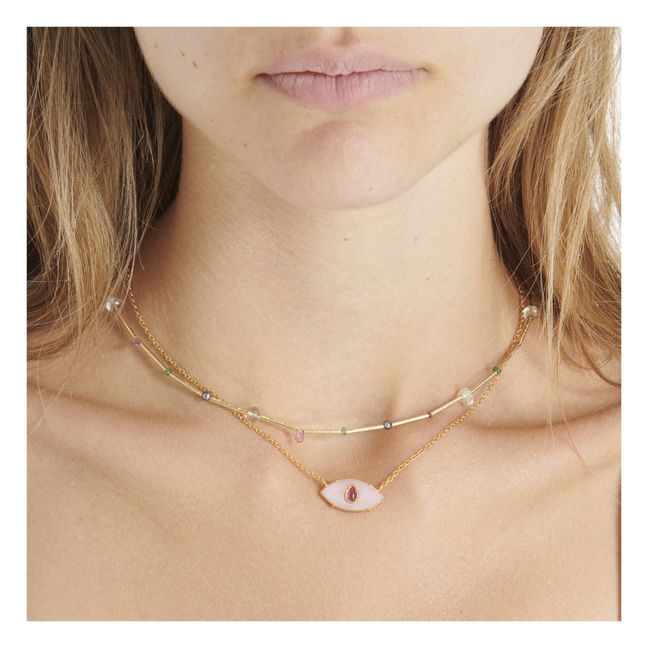 Ayin Opal Necklace Pink