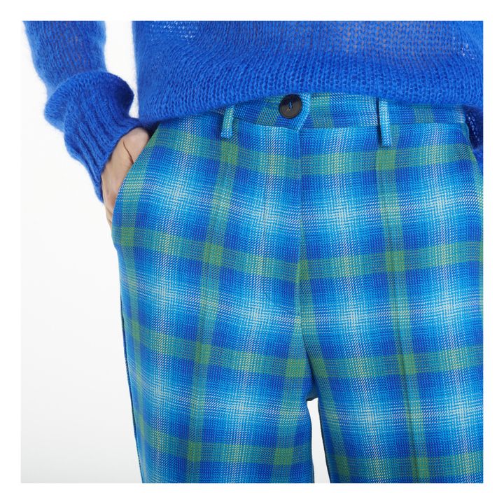 Mannish Tartan Wool Trousers Blau- Produktbild Nr. 4