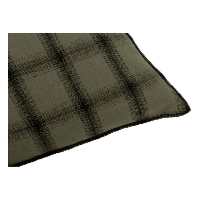 Highlands Washed Linen Pillowcase | Verde militare